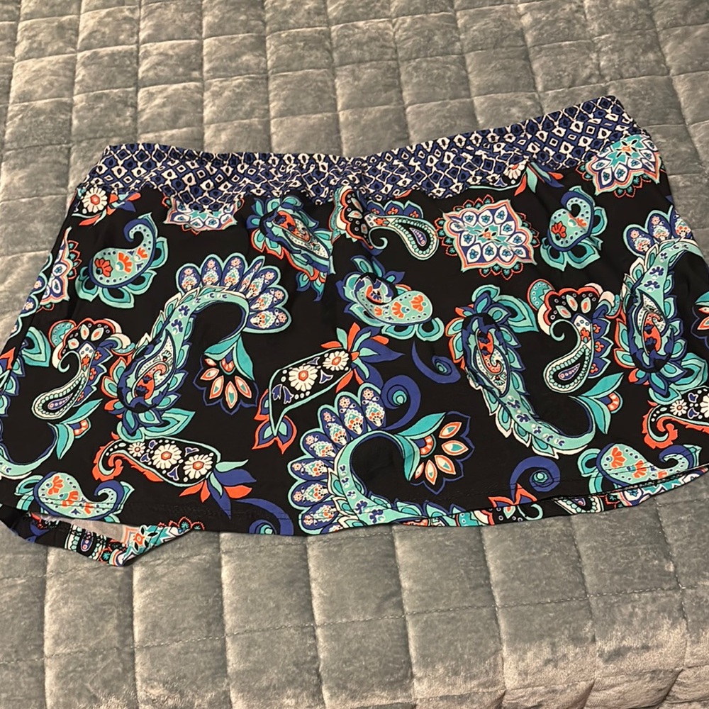 Alex Marie Blue and Black Paisley Shorts